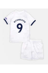 Tottenham Hotspur Richarlison Andrade #9 Jalkapallovaatteet Lasten Kotipeliasu 2023-24 Lyhythihainen (+ Lyhyet housut)